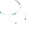 Natural Freshwater Shell & Glass Seed Beads Braided Bead Bracelets for Women BJEW-JB12362-01-4
