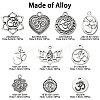 100Pcs 10 Styles Tibetan Style Alloy Pendants TIBEP-CJ0002-33-2