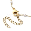 Glass Pearl Beaded Chain Bracelet BJEW-JB09432-4