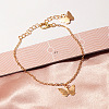 Brass Cable Chain Charm Bracelets for Women WG5EDD2-01-1