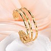 304 Stainless Steel Cuff Bangles for Women BJEW-P347-02A-2