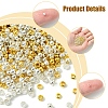 1200Pcs 2 Colors Brass Crimp Beads KK-FS0001-38-2