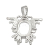 Brass Pendant Cabochon Settings KK-S521-17D-P-1