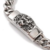 Ion Plating(IP) 304 Stainless Steel Lion Link Chain Bracelets for Men BJEW-B096-48A-AS-2