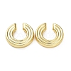 Rack Plating Grooved Donut Brass Cuff Earring EJEW-M226-03G-1