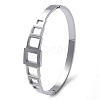 304 Stainless Steel Hinged Bangles for Women BJEW-A011-17P-4