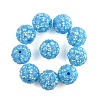 10Pcs Opaque Acrylic Beads OACR-YW0003-35F-1