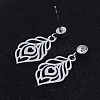 201 Stainless Steel Dangle Stud Earrings EJEW-T008-JN750-2