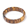 Natural Tiger Eye Stretch Bracelets BJEW-F406-B07-2