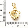 Brass Micro Pave Cubic Zirconia Pendants KK-G519-18G-01-3