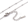 201 Stainless Steel Satellite Chain Necklace for Men Women NJEW-P268-A22-1X5-3