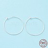 925 Sterling Silver Hoop Earring Findings STER-D035-24S-4