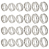 24Pcs 6 Styles 201 Stainless Steel Grooved Finger Ring Settings STAS-ME0003-12P-1