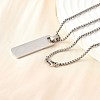 304 Stainless Steel Blank Pendant Necklaces NJEW-P329-04E-P-3