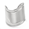 Plain 304 Stainless Steel Wide Cuff Bangles for Women BJEW-D038-02P-2