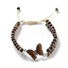 Natural Tiger Eye Braided Round Bead Bracelets BJEW-K251-06A-4