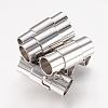 304 Stainless Steel Locking Tube Magnetic Clasps STAS-H019-4-1