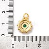 Brass Micro Pave Cubic Zirconia Charms KK-U033-22G-03-3