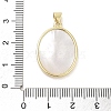 Rack Plating Brass Pave Shell Pendants KK-Z064-28G-04-3