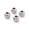 Non-Tarnish Textured 304 Stainless Steel Beads X-STAS-P306-01A-P-1