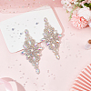 Flower Hotfix Rhinestone Appliques PATC-WH0008-83B-5