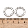 Tarnish Resistant Ring 304 Stainless Steel Spring Gate Rings STAS-E073-06-3