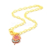 Transparent Acrylic Pendants Necklaces NJEW-JN03521-01-3