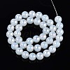 Electroplate Imitation Jade Glass Beads Strands GLAA-T032-J10mm-AB02-1