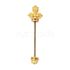 Brass Screw Peg Bails KK-NH0008-08G-1