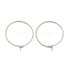 304 Stainless Steel Hoop Earrings Findings STAS-I120-60B-P-1