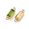 Birthstone 304 Stainless Steel Rhinestone Connector Charms STAS-L022-576G-01-2
