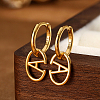 Real 18K Gold Plated 925 Sterling Silver Hoop Earrings ZC9557-1-2