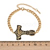 304 Stainless Steel Enamel Link Bracelets LS-BJEW-P356-01B-G-5