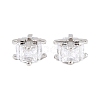 Brass Clear Cubic Zirconia Beads KK-B186-21A-P-1