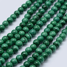 Natural Malachite Beads Strands G-F571-27AB1-3mm