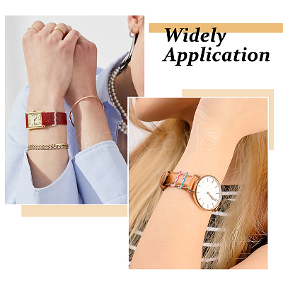 15Pcs 3 Colors Alloy Wave Watch Band Charms for Watch Loops Accesssories FIND-FH0017-65-1