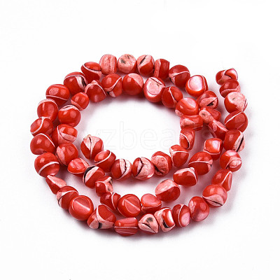 Natural Trochid Shell/Trochus Shell Beads Strands SSHEL-N032-48-A05-1