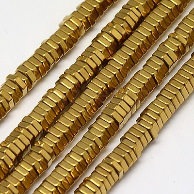 Electroplate Non-magnetic Synthetic Hematite Beads Strands G-J165-2mm-02-1