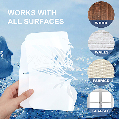 1 Set Autumn Theme PET Hollow Out Drawing Painting Stencils DIY-MA0001-54-1