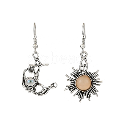 Alloy Resin Dangle Earrings EJEW-JE06370-03-1