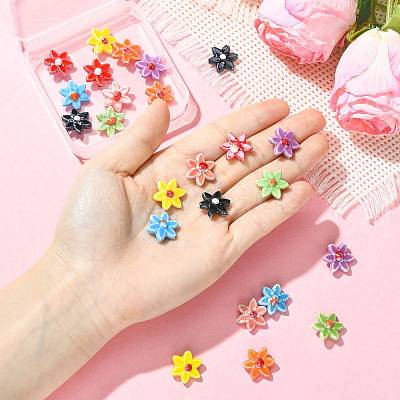 24Pcs 8 Colors Handmade Porcelain Beads PORC-FS0001-47-1