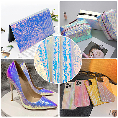 Laser PVC Leather Fabric FIND-WH0139-76B-1