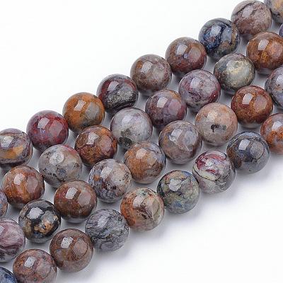 Natural Pietersite Beads Strands G-R446-6mm-13-1