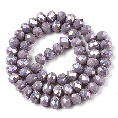 Electroplate Glass Beads Strands EGLA-A044-P8mm-B13-1
