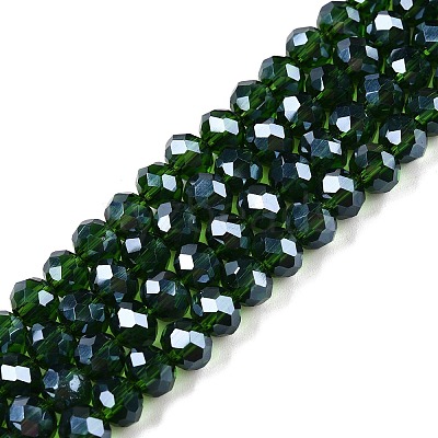 Electroplate Glass Beads Strands EGLA-A044-T6mm-A24-1