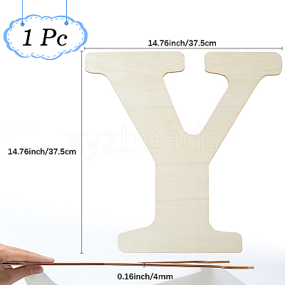 Letter Unfinished MDF Sheets WOOD-WH20012-008Y-1