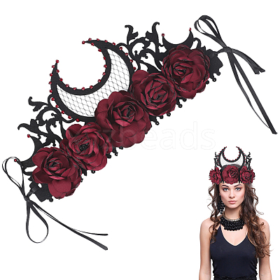 Felt Cloth and Alloy Headwear Crown OHAR-WH20020-01D-1