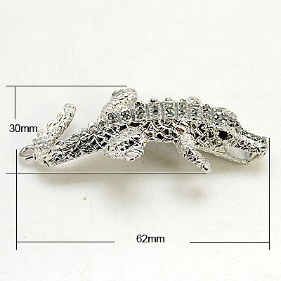 Alloy Rhinestone Links connectors ALRI-H316-03-1