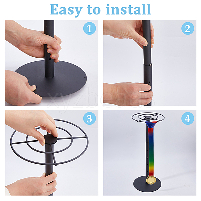 Rotatable Iron Medal Display Stands ODIS-WH0086-217-1