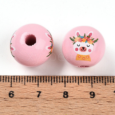 Easter Theme Printed Wood Beads WOOD-T032-22T-1